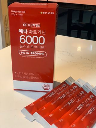 메타아르기닌 GC녹십자웰빙 메타 아르기닌 6000 플러스 오르니틴 — 4점을 준 리뷰어가 2022년 9월 올린 사용 사진