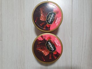 롯데제과 본젤라또 비스킷&바닐라카라멜바, 본젤라또 베리쇼콜라컵 — 5점을 준 리뷰어가 2021년 11월 올린 사용 사진