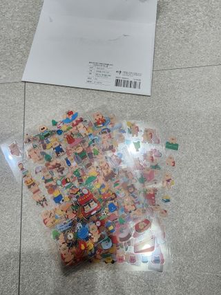 리훈 곰부 내지꾸미기 투명 리무버블 스티커팩 다이어리 다꾸 미니 씰 세트 — 5점을 준 리뷰어가 2023년 5월 올린 사용 사진