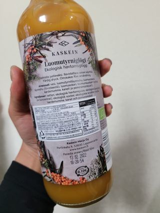 H365 [Kaskein Luomutyrniglögi] 핀란드 전통 무알콜 멀드와인 시벅톤 글로기 — 3점을 준 리뷰어가 2021년 5월 올린 사용 사진