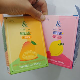 비타앤C 레몬맛, 망고맛 — 5점을 준 리뷰어가 2021년 6월 올린 사용 사진