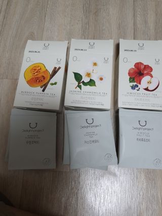 딜라이트 프로젝트 블렌딩티 우엉호박티, 히비후르츠티, 쟈스민캐모티 — 5점을 준 리뷰어가 2021년 7월 올린 사용 사진