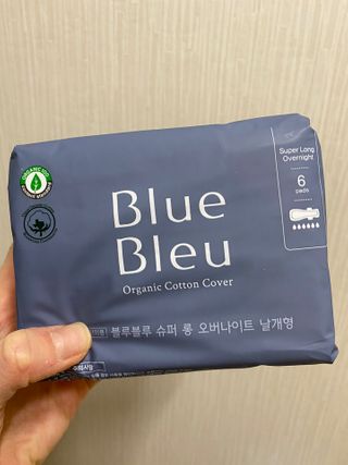 블루블루 유기농 순면 커버 생리대 — 5점을 준 리뷰어가 2021년 1월 올린 사용 사진