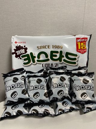 롯데제과 까망카스타드 더블초코 — 4점을 준 리뷰어가 2021년 5월 올린 사용 사진