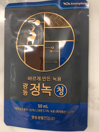 광동생활건강 [광동] 바르게 만든 녹용, 광동정녹청 30포. — 5점을 준 리뷰어가 2022년 1월 올린 사용 사진