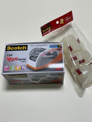 3M 스카치 원터치 테이프 디스펜서 커터기 오렌지/블랙 + 초강력 다용도 테이프 8매 — 5점을 준 리뷰어가 2024년 3월 올린 사용 사진