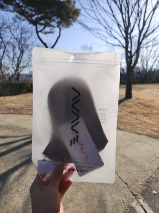 [AVAVE] 어베이브 페이스히트 스포츠 골프 방한 페이스 마스크 — 5점을 준 리뷰어가 2024년 1월 올린 사용 사진