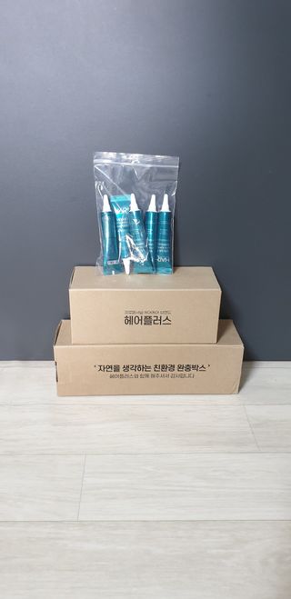 헤어플러스 가는모발용 비타 서플라이 샴푸, 트리트먼트, 앰플 5개SET — 5점을 준 리뷰어가 2021년 7월 올린 사용 사진
