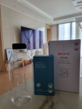 클린24시간 1BOX(5포) + 전용보틀(500ml) — 5점을 준 리뷰어가 2023년 7월 올린 사용 사진