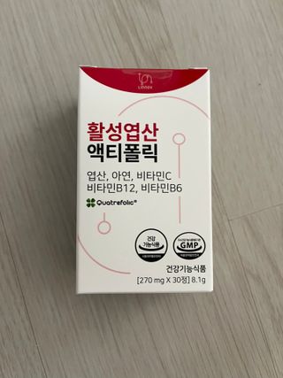 [리노브] 4세대 활성엽산 액티폴릭 270mg x 30정 — 5점을 준 리뷰어가 2022년 10월 올린 사용 사진