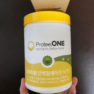 프로티원 단백질쉐이크 녹차맛 2주분 1통+보틀 — 5점을 준 리뷰어가 2021년 5월 올린 사용 사진