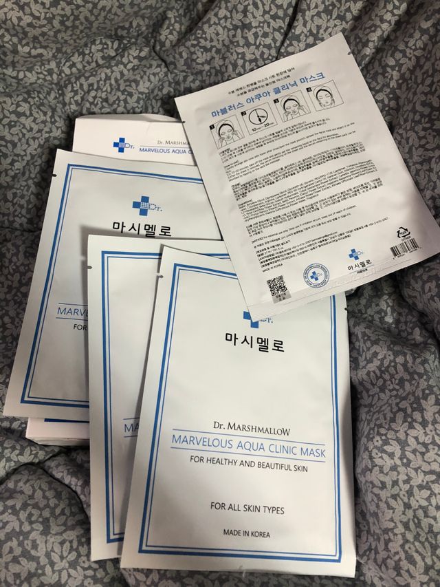 닥터마스멜로 마블러스 아쿠아 클리닉 마스크 리뷰 사진