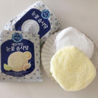 딜라이트 프로젝트  달콤한 눈꽃 간식세트( 눈꽃 솜사탕 / 레몬라임 솜사탕 / 달고나 총 7EA+스마트톡 증정) — 5점을 준 리뷰어가 2022년 5월 올린 사용 사진