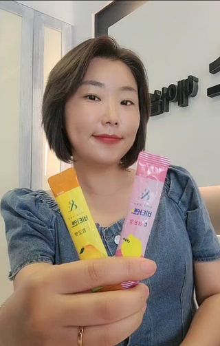 비타앤C 레몬맛, 망고맛 — 5점을 준 리뷰어가 2021년 6월 올린 사용 사진