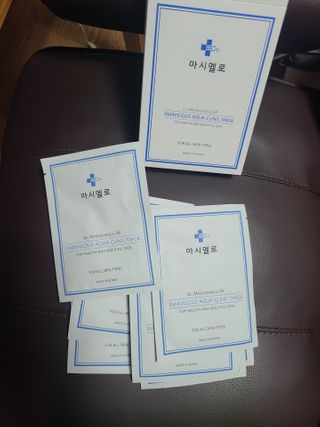 닥터마시멜로 닥터마스멜로 마블러스 아쿠아 클리닉 마스크 — 5점을 준 리뷰어가 2021년 3월 올린 사용 사진