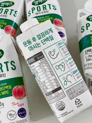 셀렉스스포츠 셀렉스 스포츠 웨이 프로틴 복숭아_ 330ml x 12팩 — 5점을 준 리뷰어가 2021년 8월 올린 사용 사진