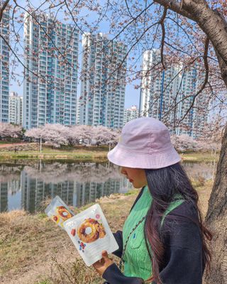 CJ올리브영 베리 & 체리 프로틴 베이글칩 / 치즈 & 복숭아 프로틴 베이글칩 — 5점을 준 리뷰어가 2023년 4월 올린 사용 사진