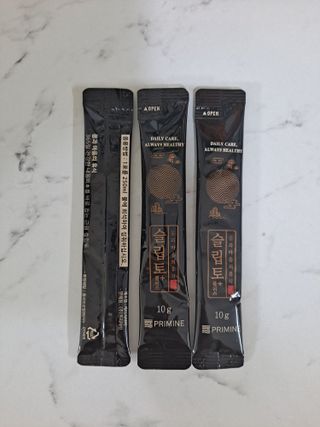 프리마인 자체 기업부설 연구소에서 찾아낸 건강한 수면의 비밀.  슬립토 플러스 30포 — 5점을 준 리뷰어가 2021년 10월 올린 사용 사진