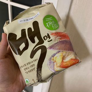 [풀무원] 자연은맛있다 정면, 백면, 홍면  세트 — 5점을 준 리뷰어가 2021년 4월 올린 사용 사진