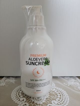 [닥터문] 프리미엄 알로에베라 선크림 500ml — 5점을 준 리뷰어가 2022년 6월 올린 사용 사진