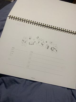 리훈 곰부 체크리스트+ 곰부 리무버블스티커 1장 — 4.5점을 준 리뷰어가 2021년 5월 올린 사용 사진