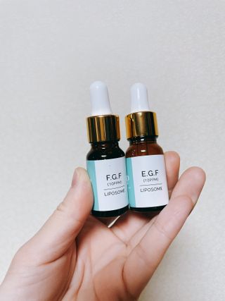 랑팡 EGF+FGF 10ppm 리포좀 앰플 원액 10ml — 5점을 준 리뷰어가 2021년 11월 올린 사용 사진