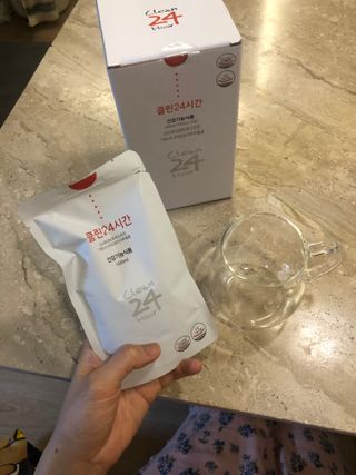 클린24시간 1BOX(5포) + 전용보틀(500ml) — 5점을 준 리뷰어가 2023년 7월 올린 사용 사진