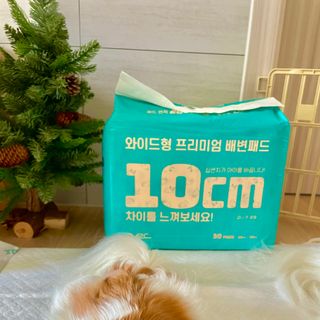 아베크 펫 와이드 프리미엄 대형 애견 강아지 배변 패드 30매 1팩 80g — 5점을 준 리뷰어가 2021년 7월 올린 사용 사진