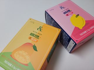 비타앤C 레몬맛, 망고맛 — 5점을 준 리뷰어가 2021년 5월 올린 사용 사진