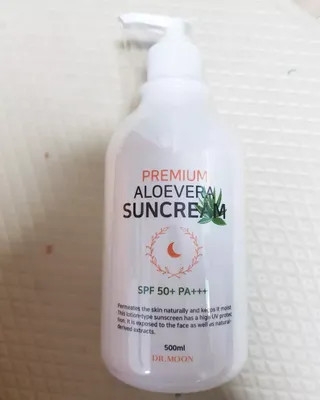 [닥터문] 프리미엄 알로에베라 선크림 500ml — 5점을 준 리뷰어가 2022년 6월 올린 사용 사진