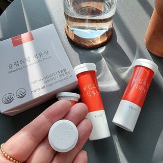 [슬림드랍 석류맛] 건기식 다이어트 보조제 겸 비타민 — 5점을 준 리뷰어가 2022년 2월 올린 사용 사진