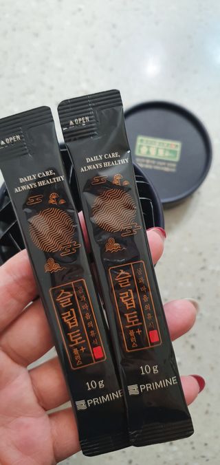 프리마인 자체 기업부설 연구소에서 찾아낸 건강한 수면의 비밀.  슬립토 플러스 30포 — 4점을 준 리뷰어가 2021년 10월 올린 사용 사진