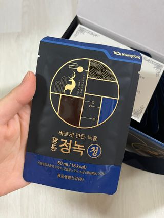 광동생활건강 [광동] 바르게 만든 녹용, 광동정녹청 30포. — 5점을 준 리뷰어가 2023년 2월 올린 사용 사진