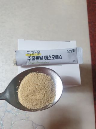 체인미 국화꽃 추출분말 에스오에스 곡류효소 과일채소 17종 혼합 분말 스틱 — 5점을 준 리뷰어가 2021년 11월 올린 사용 사진