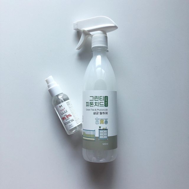 [엠메이데이] 그린티 피톤치드 감쪽같이 500ml + 손소독액 50ml 리뷰 사진