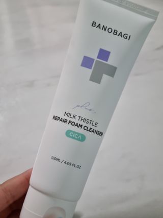 바노바기 코스메틱 바노바기 밀크씨슬 리페어 시카 폼 클렌저 플러스 120ml + 퀵 마스크 플러스 30매 — 5점을 준 리뷰어가 2023년 8월 올린 사용 사진