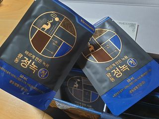 광동생활건강 [광동] 바르게 만든 녹용, 광동정녹청 30포. — 5점을 준 리뷰어가 2022년 1월 올린 사용 사진
