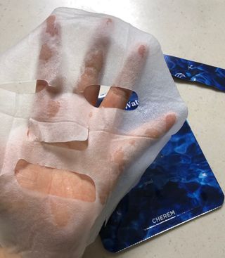 체르엠 그린 케비어 더블워터 마스크팩 5매입  2팩 — 5점을 준 리뷰어가 2021년 12월 올린 사용 사진