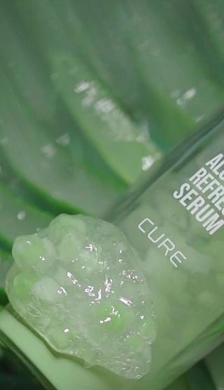 김정문알로에 큐어 큐어 알로에 리프레쉬 젤리 세럼, 큐어 알로에 하이드로 젤리 크림 — 5점을 준 리뷰어가 2021년 4월 올린 사용 사진