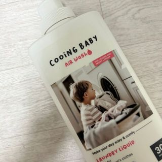 쿠잉베이비 에어워시 세탁세제,섬유유연제 1L — 4.5점을 준 리뷰어가 2023년 1월 올린 사용 사진