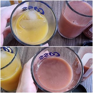 BLENDY'S 핑크 스무디+블론디 스무디 — 2점을 준 리뷰어가 2021년 9월 올린 사용 사진