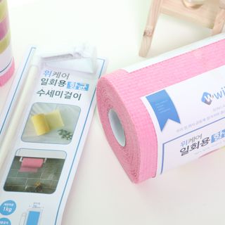 위케어 일회용 향균 수세미 50매 2롤 세트 총 100매 Pink — 5점을 준 리뷰어가 2021년 2월 올린 사용 사진