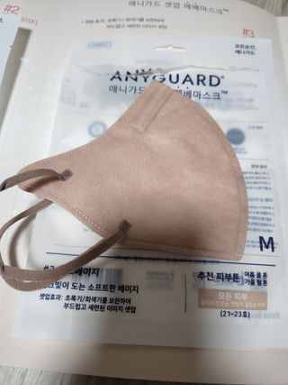 애니가드 셋업메베마스크 (대형 4컬러 + 중형 4컬러) — 5점을 준 리뷰어가 2022년 4월 올린 사용 사진