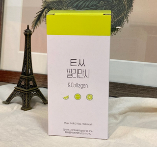 미쁨생활건강 톡쏙 깔라만시 앤 콜라겐 14포 — 4.5점을 준 리뷰어가 2021년 5월 올린 사용 사진