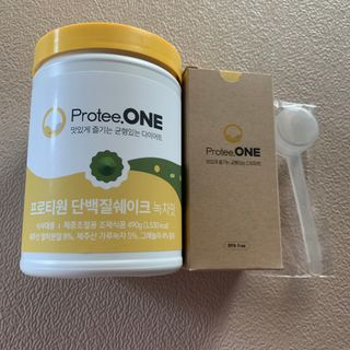 프로티원 단백질쉐이크 녹차맛 2주분 1통+보틀 — 5점을 준 리뷰어가 2021년 4월 올린 사용 사진