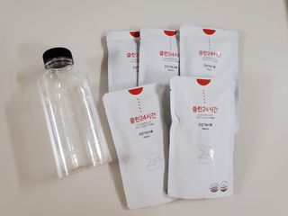클린24시간 1BOX(5포) + 전용보틀(500ml) — 5점을 준 리뷰어가 2022년 8월 올린 사용 사진