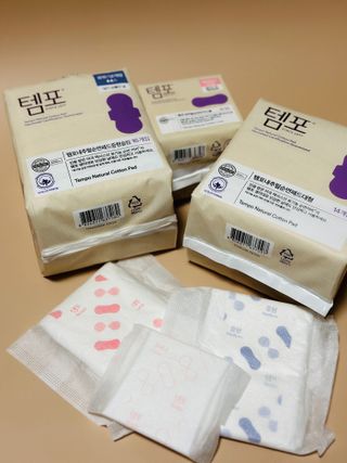 N[템포] 템포 패드 내추럴 순면 생리대 SET(중형 슬림 + 대형 + 라이너) — 5점을 준 리뷰어가 2024년 2월 올린 사용 사진