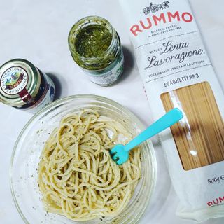 이탈리안 프리미엄 파스타 룸모 Rummo 파스타 2종 + 바질 페스토 + 블랙 트러플 페이스트 — 5점을 준 리뷰어가 2021년 7월 올린 사용 사진