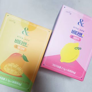 비타앤C 레몬맛, 망고맛 — 3점을 준 리뷰어가 2021년 6월 올린 사용 사진