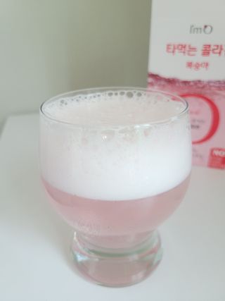[음료수 대신 가능!]  빠르게 흡수되는 아임오 타먹는 콜라겐 1박스 — 5점을 준 리뷰어가 2023년 3월 올린 사용 사진